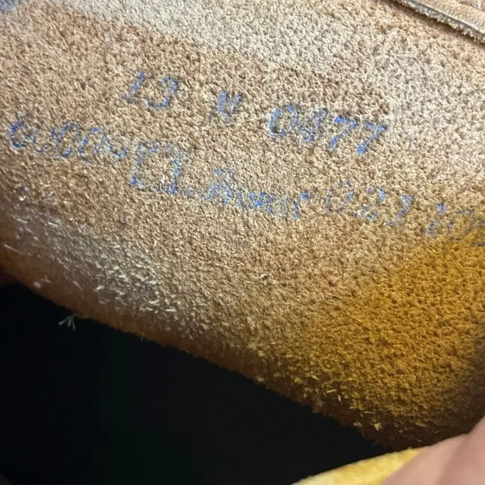 Vintage L.L. Bean Duck Boots Men’s 13M Tan Leather Rubber Hunting Rain Boots